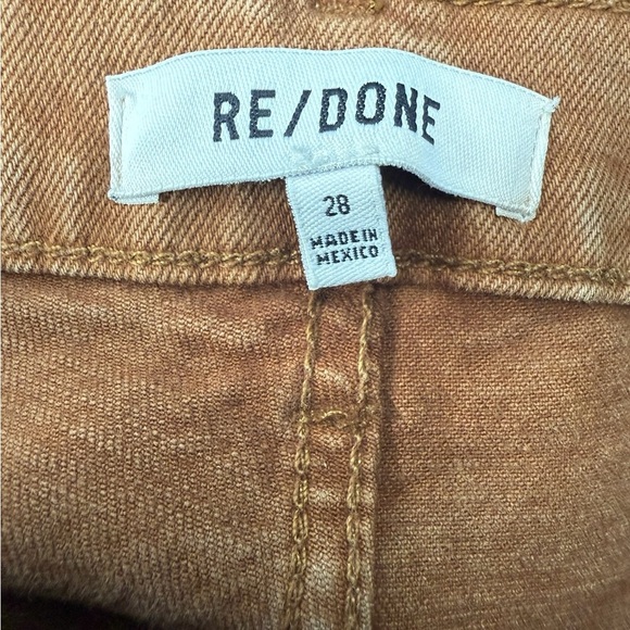 Re/Done HIGH RISE LOOSE Color Terracota Brown Denim Pants Size 28 - Picture 5 of 8
